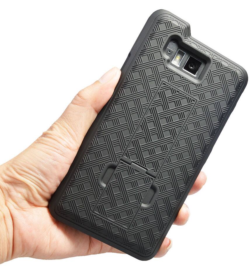 Alt View 6. Nakedcellphone - Case with Stand and Belt Clip Holster Combo for Sonim XP8 (XP8800) - Black.
