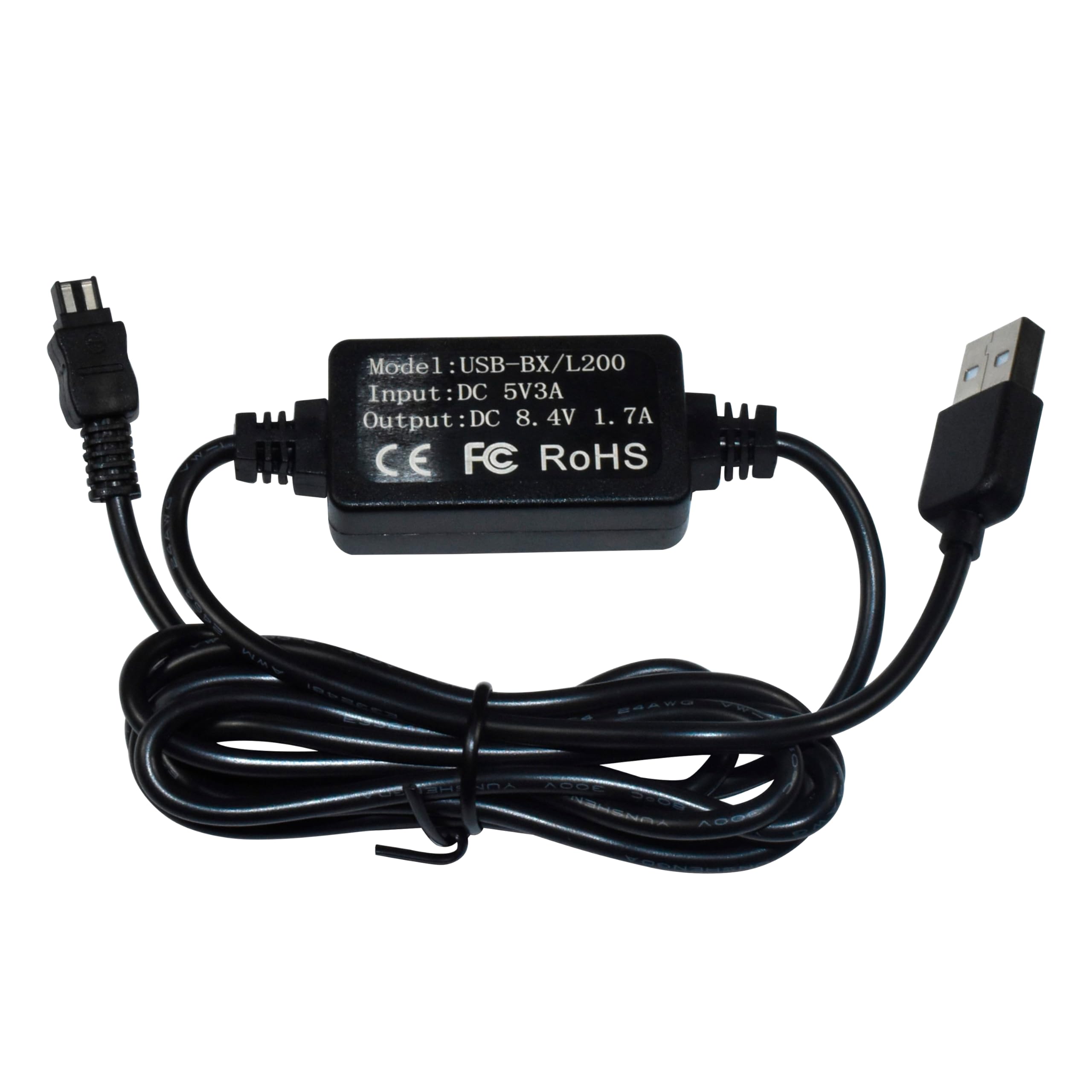 Model: USB-BX/L200  
Input: DC 5V3A  
Output: DC 8.4V 1.7A  
CE FC RoHS