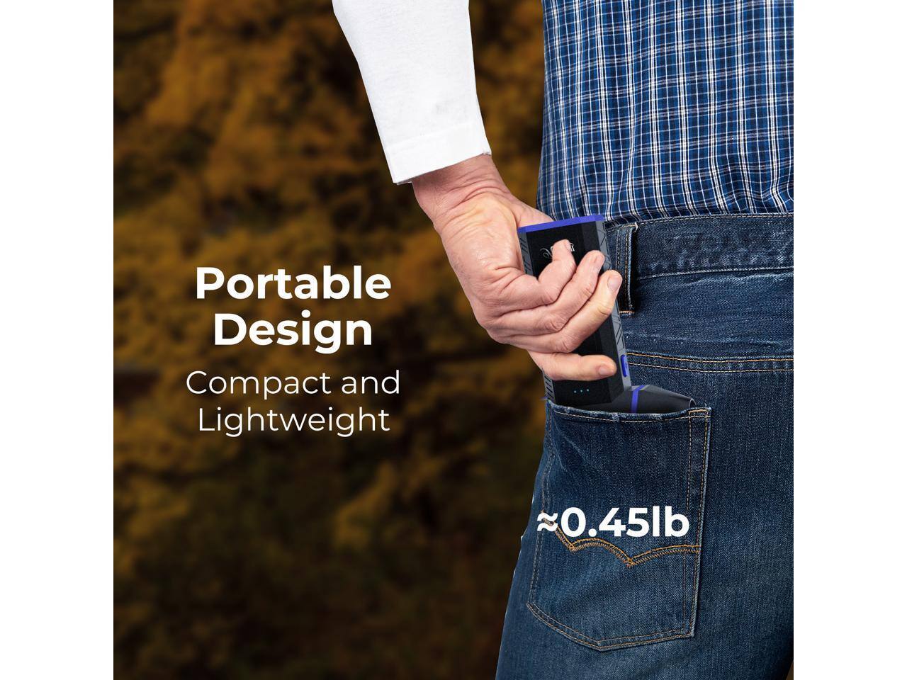 Portable Design  
Compact and Lightweight  
≈0.45lb