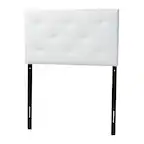 Front. Baxton Studio - Baltimore Modern and Contemporary Faux Leather Upholstered Twin Size Headboard - White.