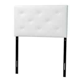Baxton Studio - Baltimore Modern and Contemporary Faux Leather Upholstered Twin Size Headboard - White