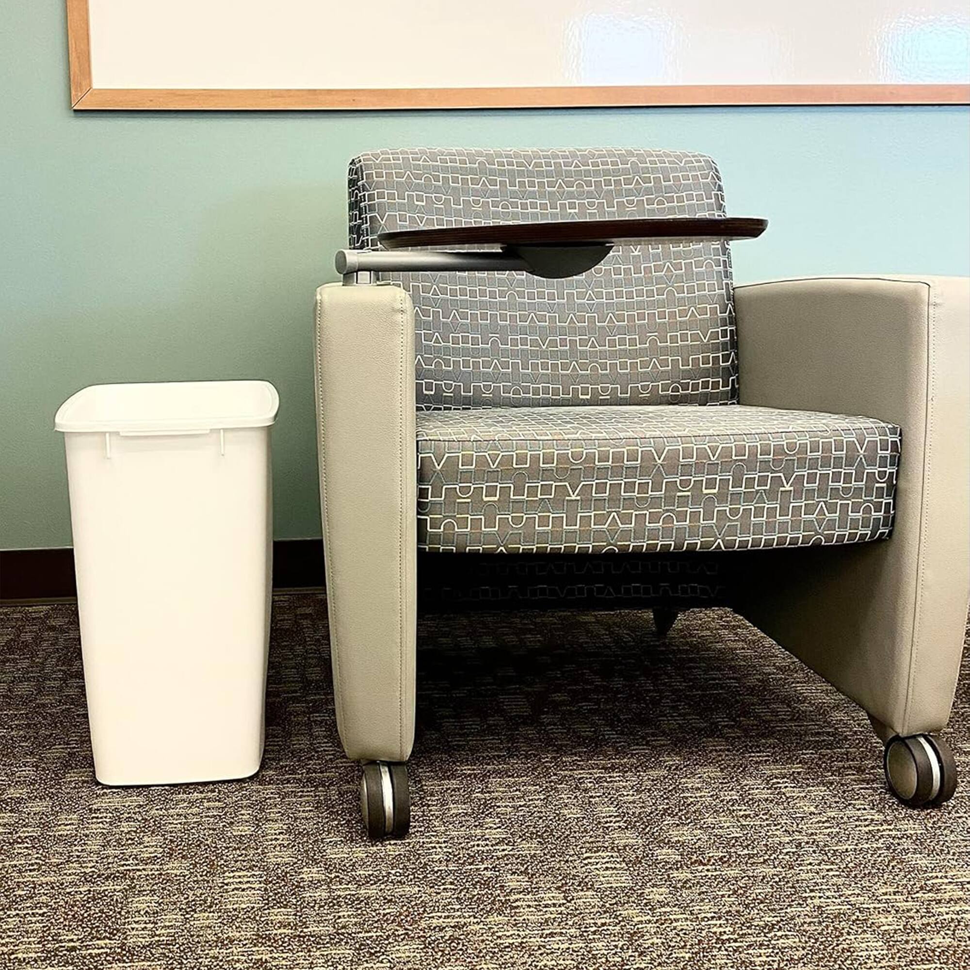 Alt View 3. RubberMaid - Rubbermaid Open Top Wastebasket, Large Plastic Trash Bin Container, 36 Qt, White - White.
