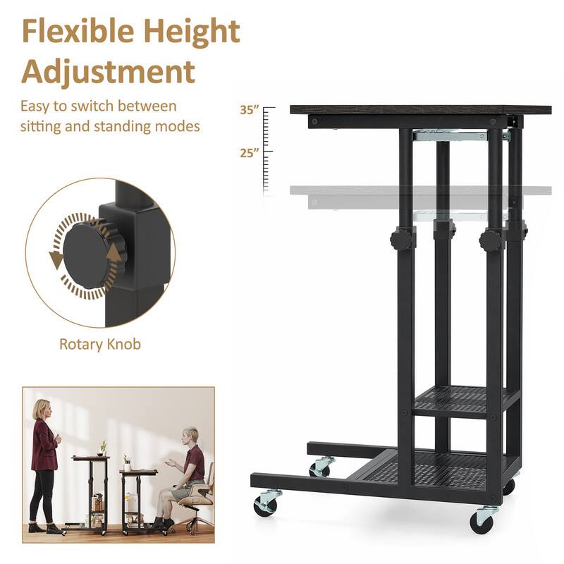 Flexible Height Adjustment  
Easy to switch between 35" sitting and standing modes  
25" Rotary Knob