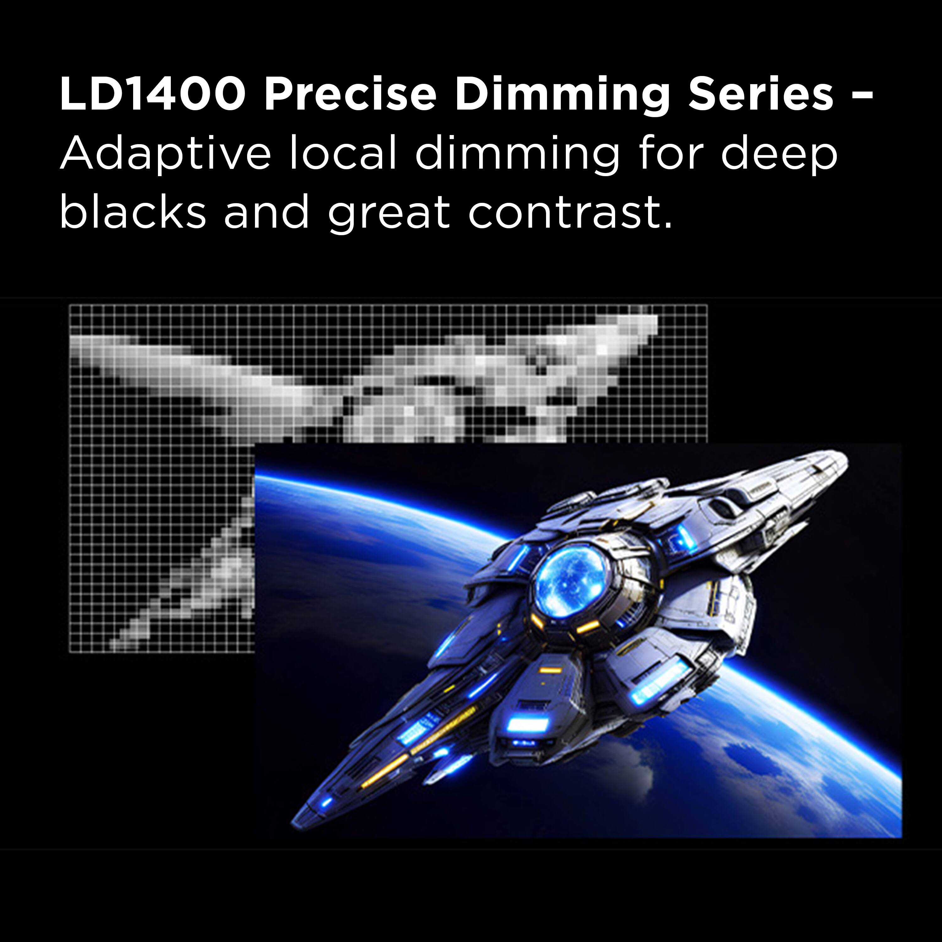 LD1400 Precise Dimming Series - Adaptive local dimming for deep blacks and great contrast.