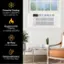 The text on the image is grouped and corrected as follows:

1. Powerful Cooling: 12,000/11,600 BTU Up to 550 Sq. Ft.
2. Supplemental Heating: 11,000/9,000 BTU
3. Air Flow: 3 Fan Speeds
4. Dehumidification: 1.7 Pint Per Hour