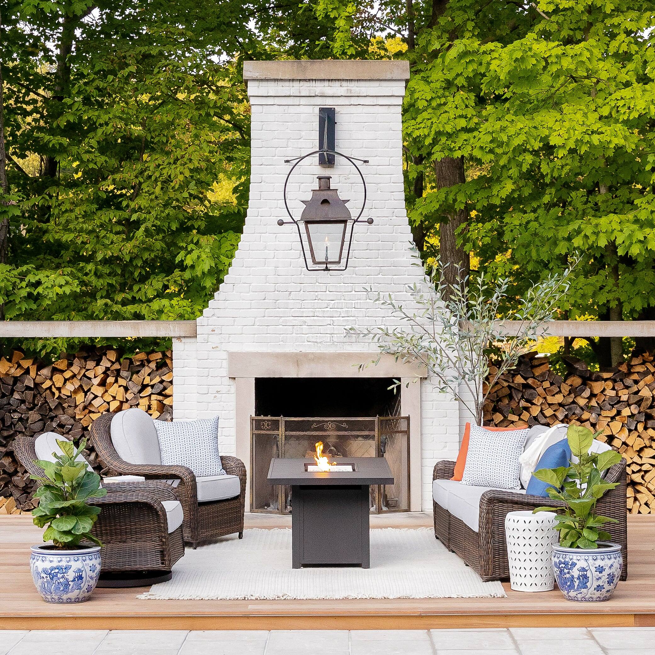 Alt View 2. Yardbird® - Waverly Outdoor Loveseat Set with Swivel Chairs - Shale.
