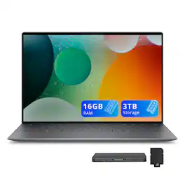 Dell - XPS 13.4" Laptop,Snapdragon X Elite,16GB LPDDR5X,2TB SSD+1TB Dock Set,Backlit Keyboard,Fingerprint,Win 11 - Graphite