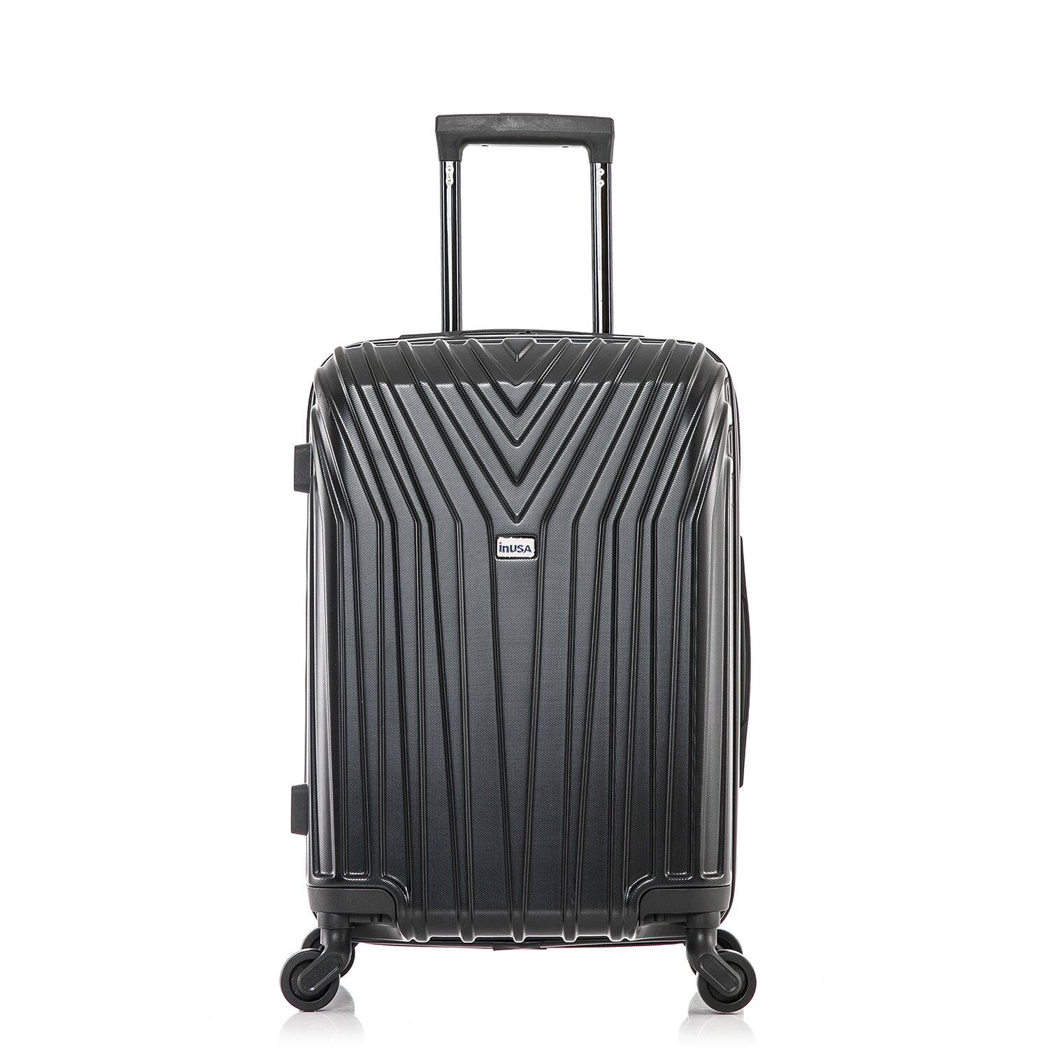 Angle. InUSA - Vasty Lightweight Hardside Spinner Luggage 20" Carry-On - BLACK.