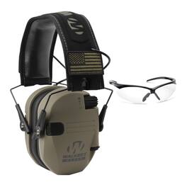 Walkers - Walker’s Razor Slim Electronic Muff (FDE Patriot Version) with Glasses (Clear) - Not Available