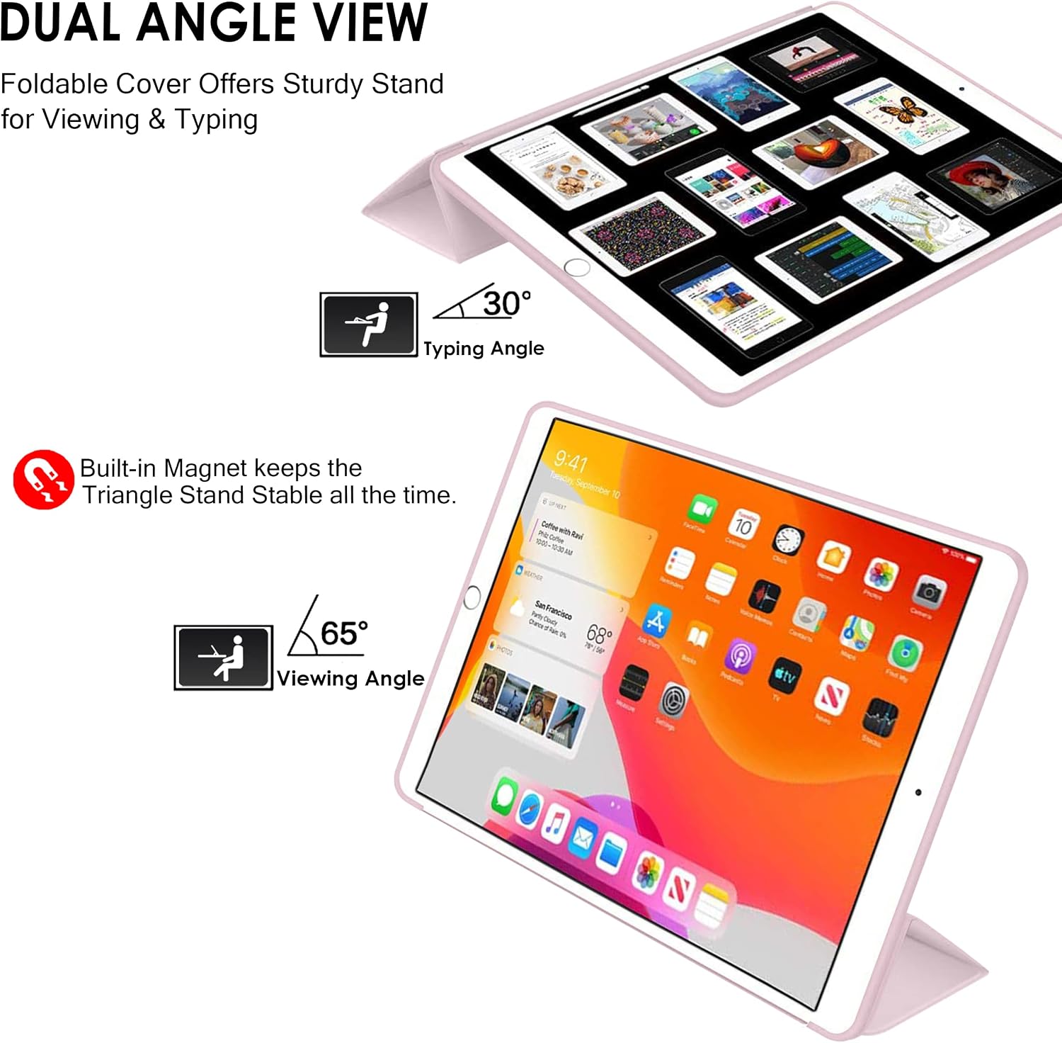 DuraSafe Cases iPad Pro 11 inch 4th Gen 2022 Trifold Silicone Smart ...