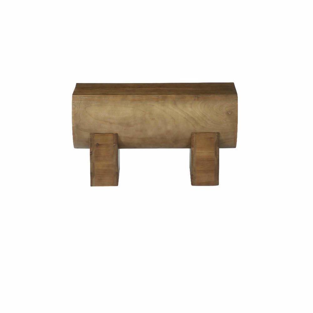 Back. Kadyn - 47-Inch Solid Wood Farmhouse Entryway Bench, End of Bed Seat, Brown - Brown.