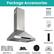 Package Accessories
- Installation Manual
- Hardware kit
- Remote control
- Baffle Filter x 2
- 6" Round Vent Adapter
- Charcoal Filter
- 6" Duct