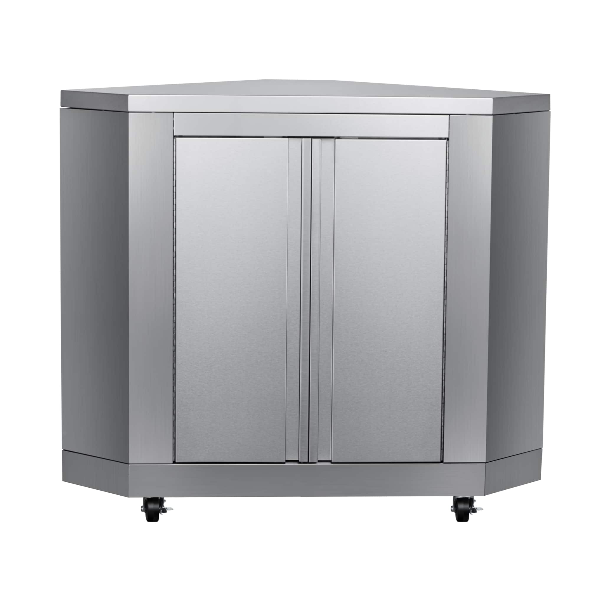 Koolmore - 26 in. Stainless-Steel Corner Cabinet for Outdoor Kitchen (KM-OKS-CCAB) - Stainless Steel