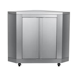 Koolmore - 26 in. Stainless-Steel Corner Cabinet for Outdoor Kitchen (KM-OKS-CCAB) - Stainless Steel