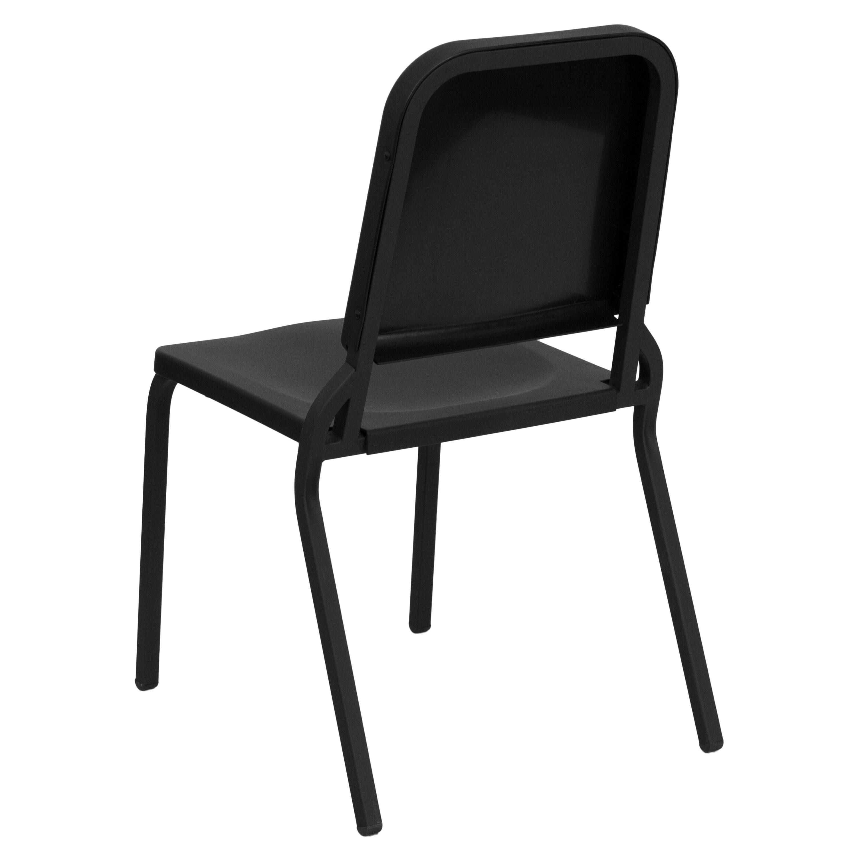 Alt View 4. Emma + Oliver - High Density Stackable Melody Band/Music Chair - Black.