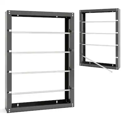 Front. SKONYON - Wire Spool Rack with Heavy Duty Metal Frame Multiple Rods and High Load Capacity - Gray.