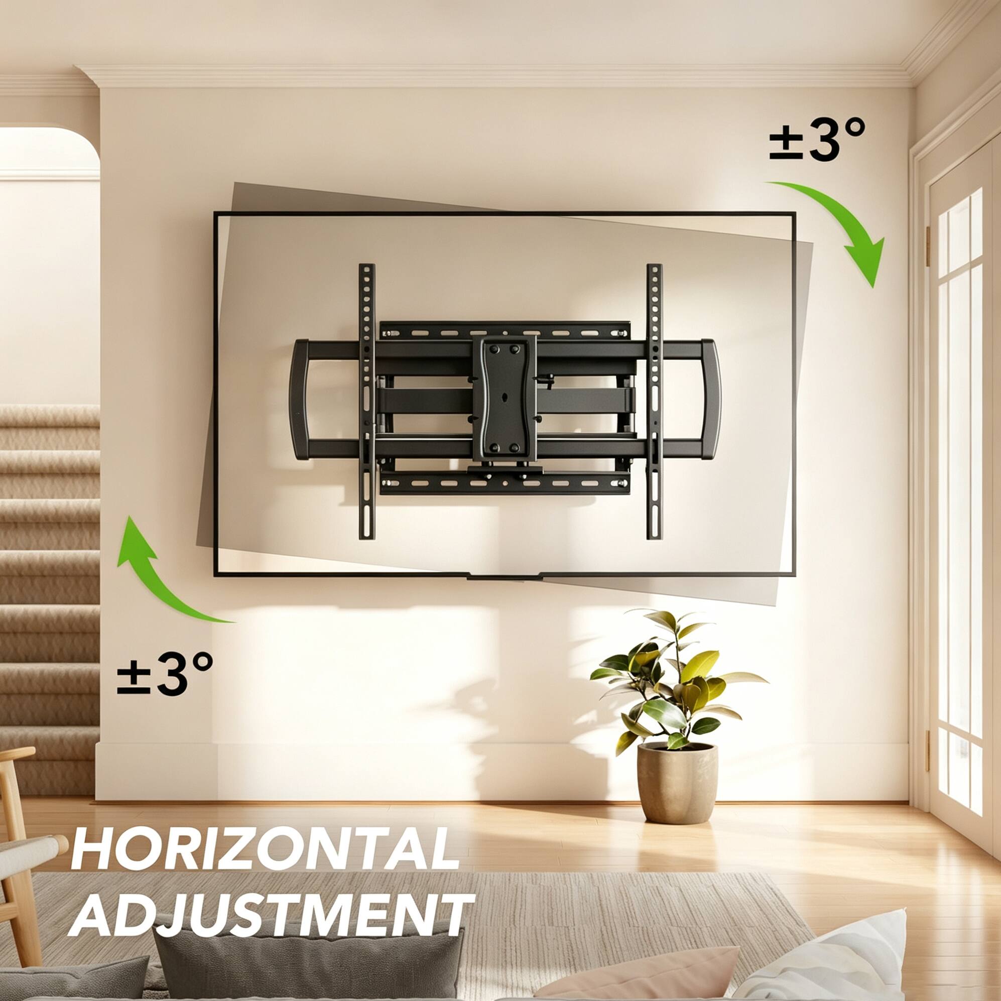 ±3°  
±3°  
HORIZONTAL ADJUSTMENT
