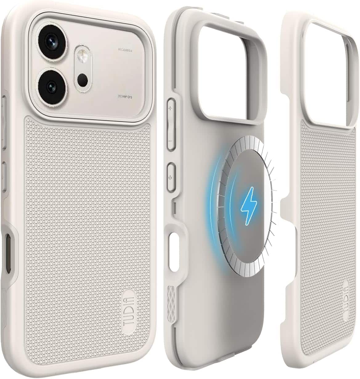 TUDIA - MergeGrip for Honor 600 Case & Honor 600 Pro Case (2026) – MagSafe Compatible Rugged Protective Case - Beige