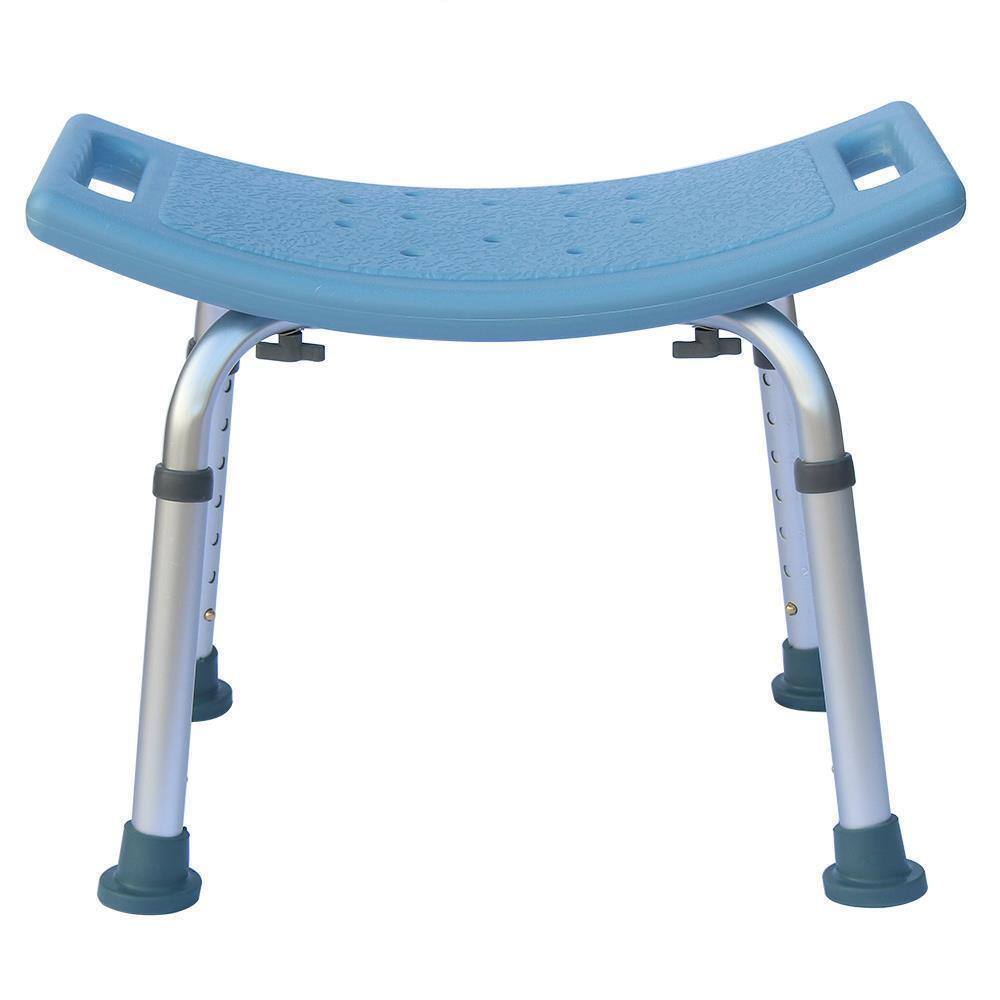 Angle. Winado - 7-Level Adjustable Bathtub Bench & Shower Chair with Anti-Skid Feet, 300lbs Capacity, Tool-Free Installation for Elderly - Blue.