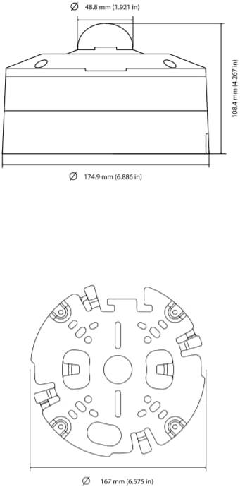 48.8 mm (1.921 in)  
174.9 mm (6.886 in)  
167 mm (6.575 in)  
1084.4 mm (42.675 in)