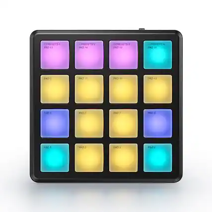 O PRESETS 1 PAD 13
O PRESETS 2 PAD 14
O PRESETS 3 PAD 15
O PRESETS 4 PAD 16
PAD 9
PAD 10
PAD 11
PAD 12
PAD 5
PAD 6
PAD 7
PAD 8
PAD 1
PAD 2
PAD 3
PAD 4