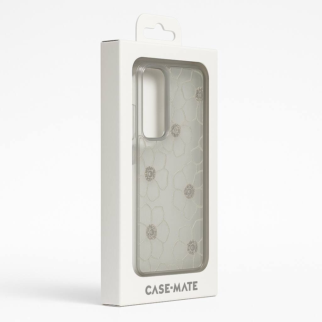 Left. Case-Mate - Case-Mate Hard Case for Samsung Galaxy S24 FE - Floral Gems - Gold.