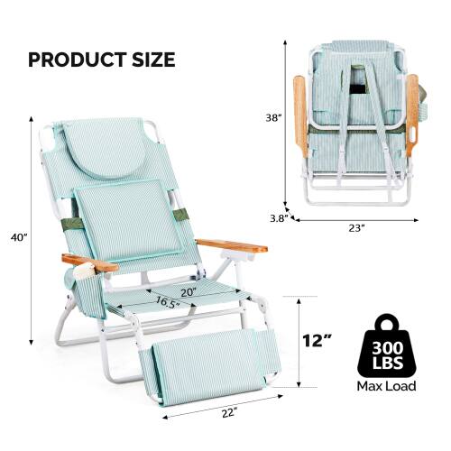 PRODUCT SIZE

- 38"
- 40"
- 3.8"
- 23"
- 20"
- 16.5"
- 12"
- 22"

300 LBS Max Load