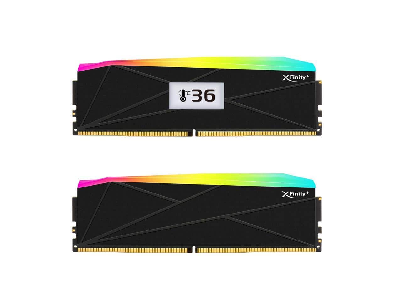 V-color - OLED XFinity+ DDR5 64GB 8000MHz CL40 RGB Gaming Memory, (OTMXFAL3280840KWK) - Black