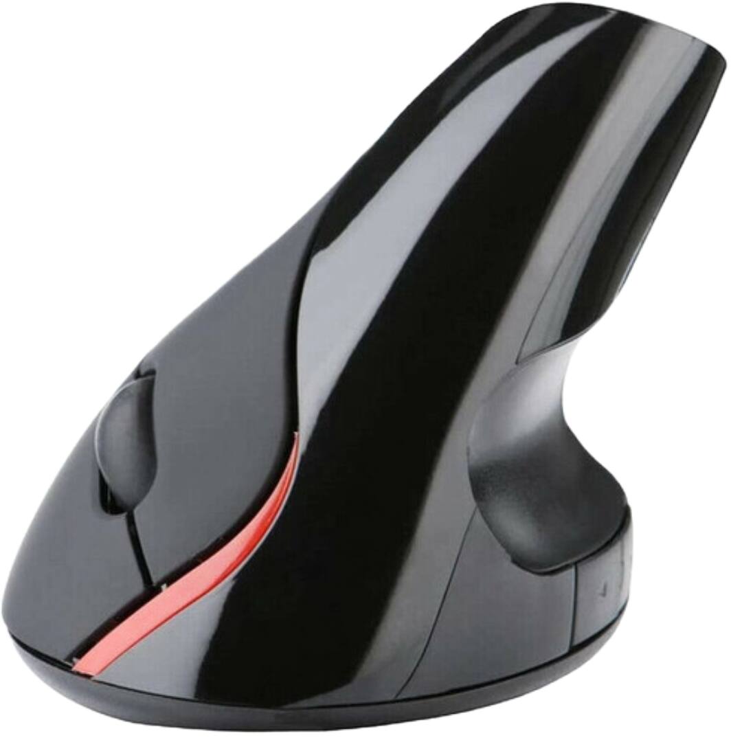 Sanoxy - Ergonomic Wireless 2.4G Mouse Optical Vertical Mouse Rechargeable - Wireless - Black