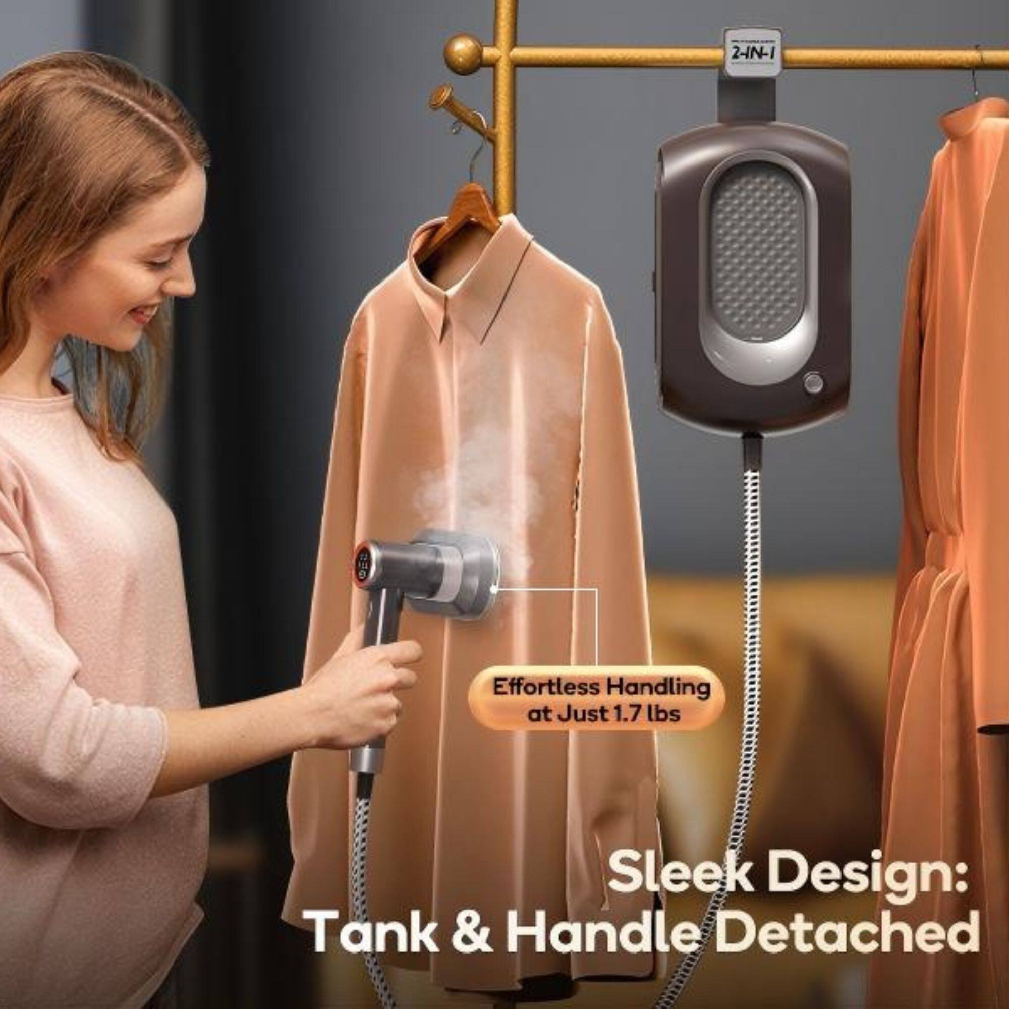 Effortless Handling at Just 1.7 lbs  
Sleek Design: Tank & Handle Detached