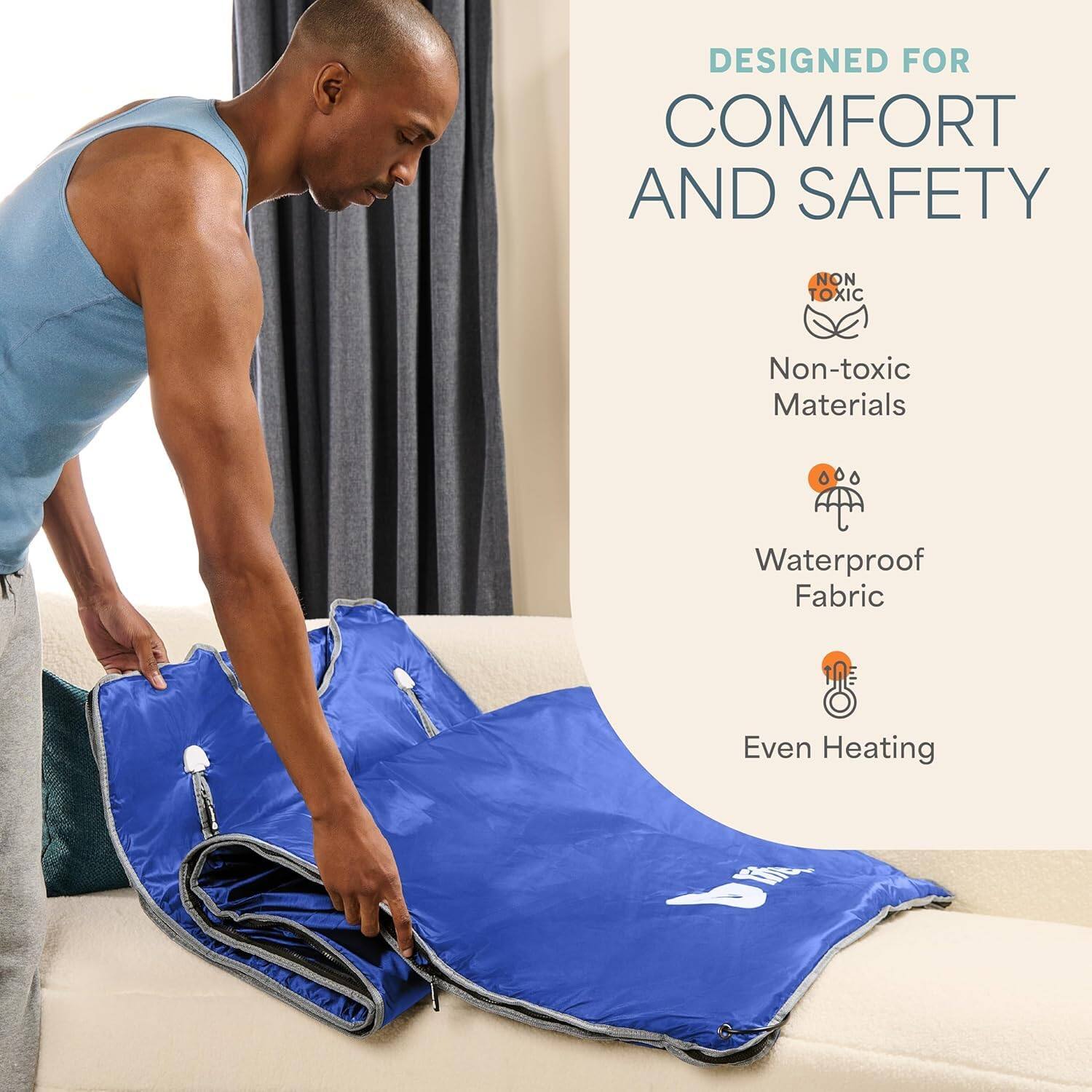 DESIGNED FOR COMFORT AND SAFETY

- Non-toxic Materials
- Waterproof Fabric
- Even Heating