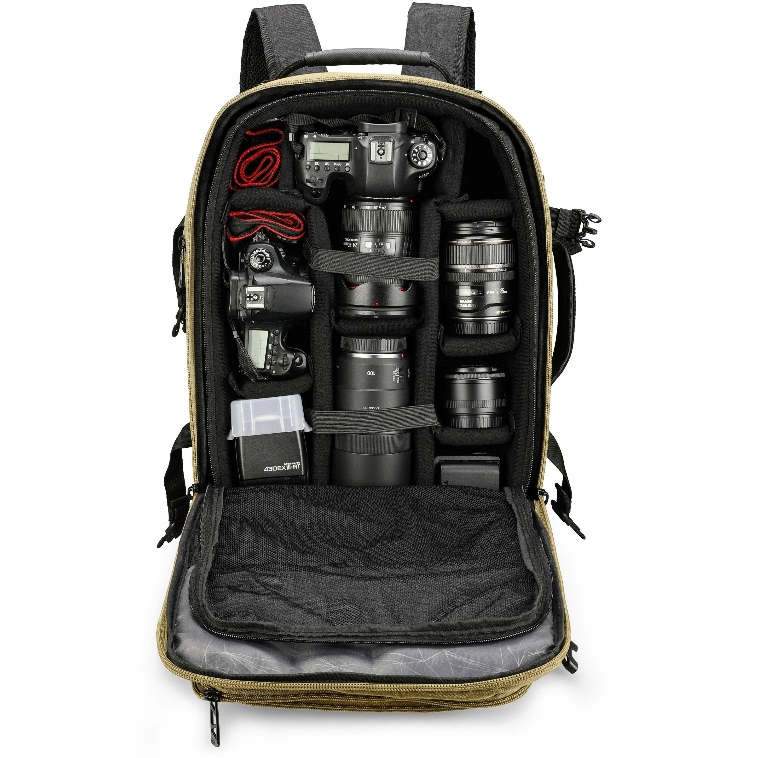 Alt View 35. Swissdigital Design - BERG PRO TSA-Friendly Backpack With USB Charging Port  RFID Protection and Fits Up to 17″ Laptop - Khaki.