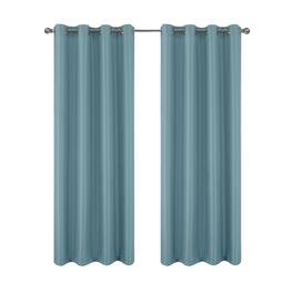 RT Designers Collection - 100% Polyester 140 GSM Sedona Jacquard Grommet Curtain Panel 54" x 90" - Blue