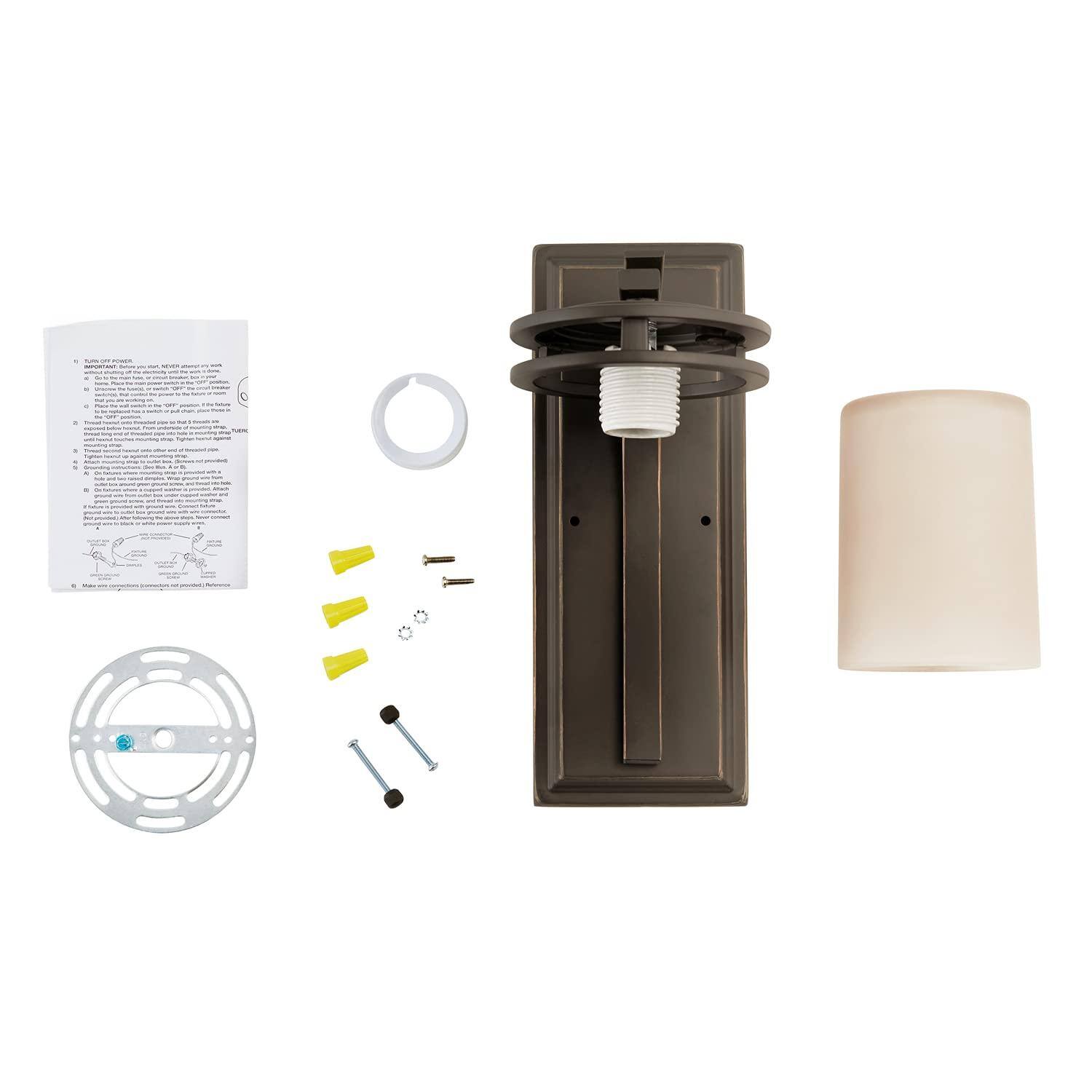 Back. Cedar Assembly - Hendrik Wall Light Fixture In Olde Bronze With Umber Etched Glass Lamp For Bedroom Or Living Room oz - Chrome 24".