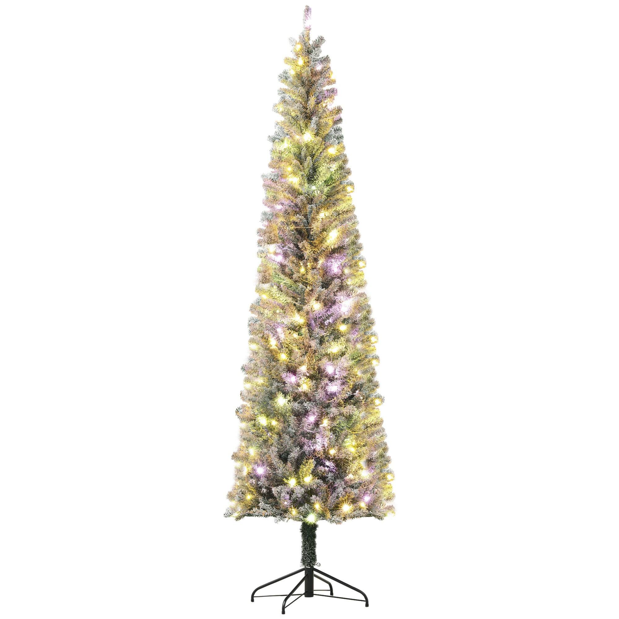 Alt View 5. BreeBe - 9 ft Pre-Lit Pencil Christmas Tree - Green.