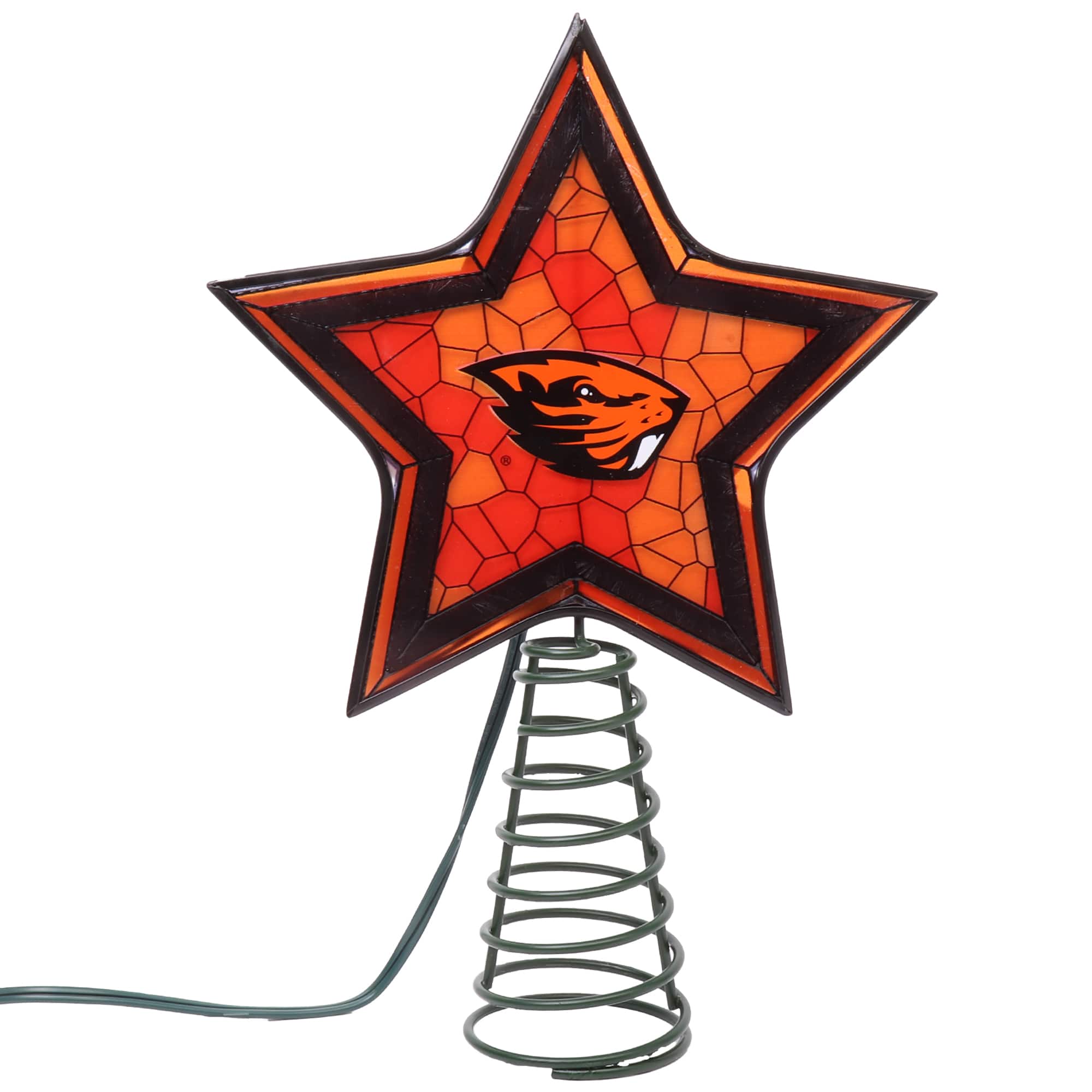 The Memory Company - Oregon State Beavers Mosaic Tree Topper - Multicolor