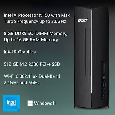 Acer Aspire XC 1715 Desktop Intel Processor N150 512GB M.2 2280 Acer Aspire XC 1715 Desktop Intel Processor N150 512GB M.2 2280
