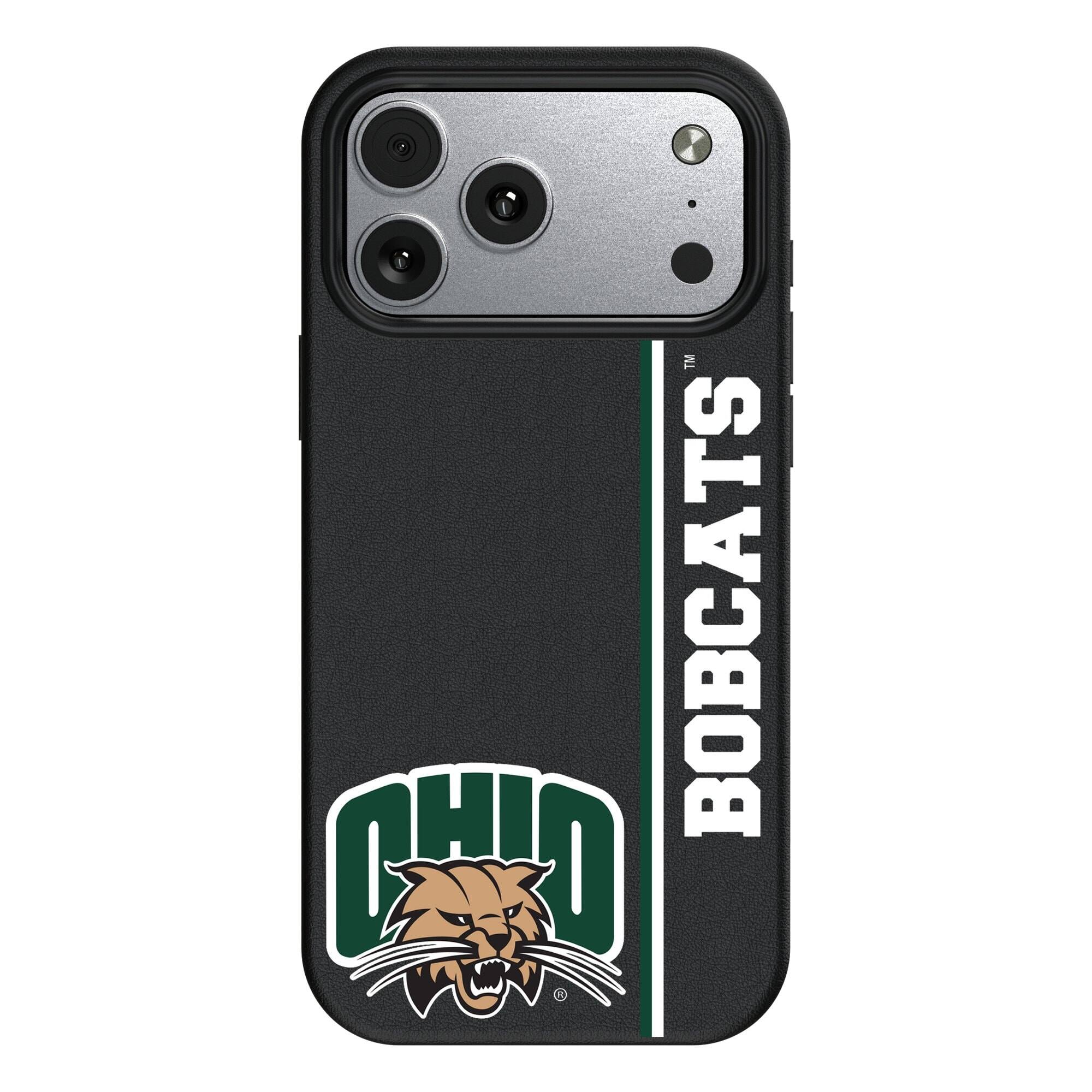 Front. Keyscaper - Ohio Bobcats iPhone Magnetic Bump Case - 16 Pro - Black.