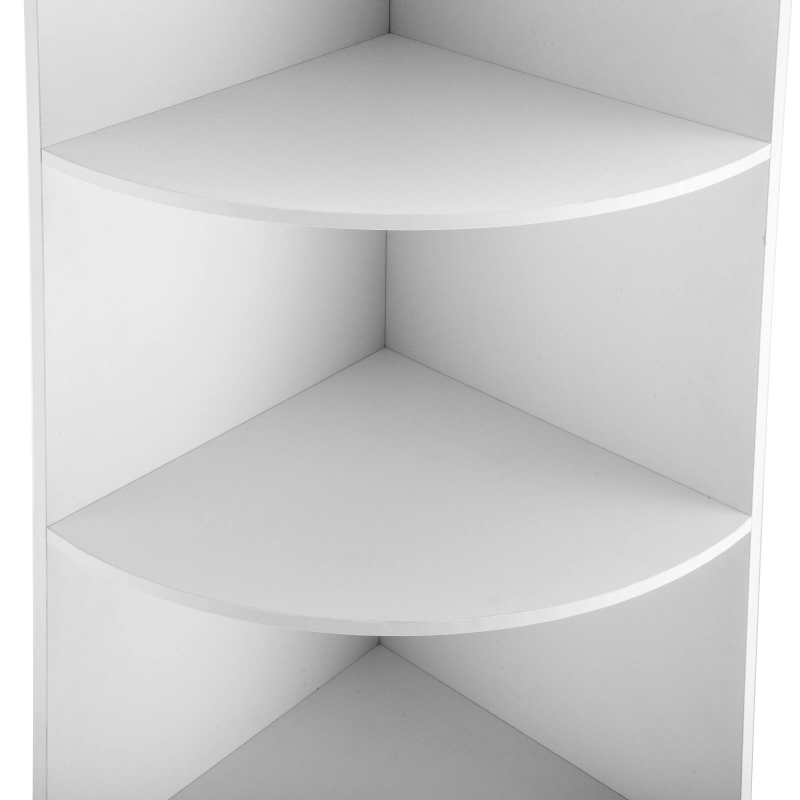 Alt View 1. Winado - Salon Corner Storage Cabinet, Wall Mount Salon Station with Lockable Drawer, Bottom Cabinet - White.