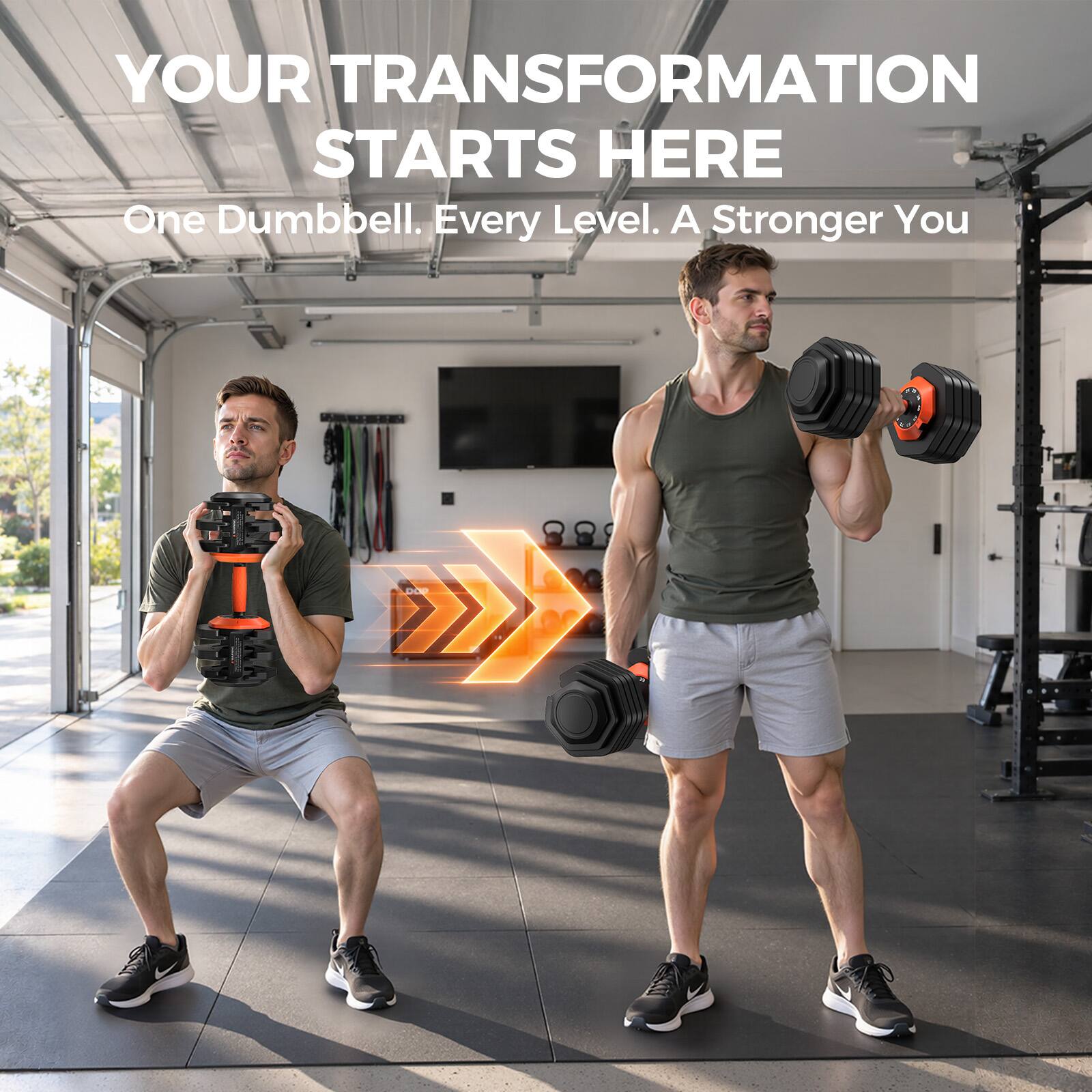 YOUR TRANSFORMATION STARTS HERE  
One Dumbbell. Every Level. A Stronger You