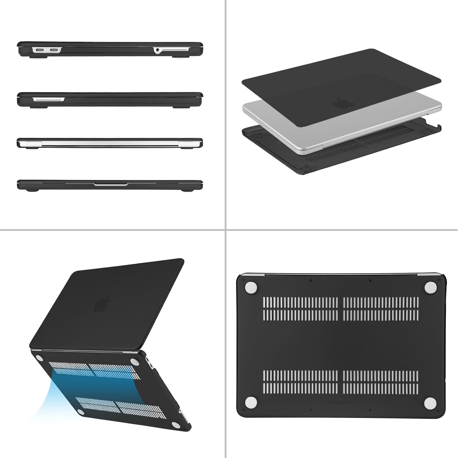 Alt View 4. mosiso - Protective Hard Shell Case for MacBook Neo 13 inch Model A3404 (2026) - Black.