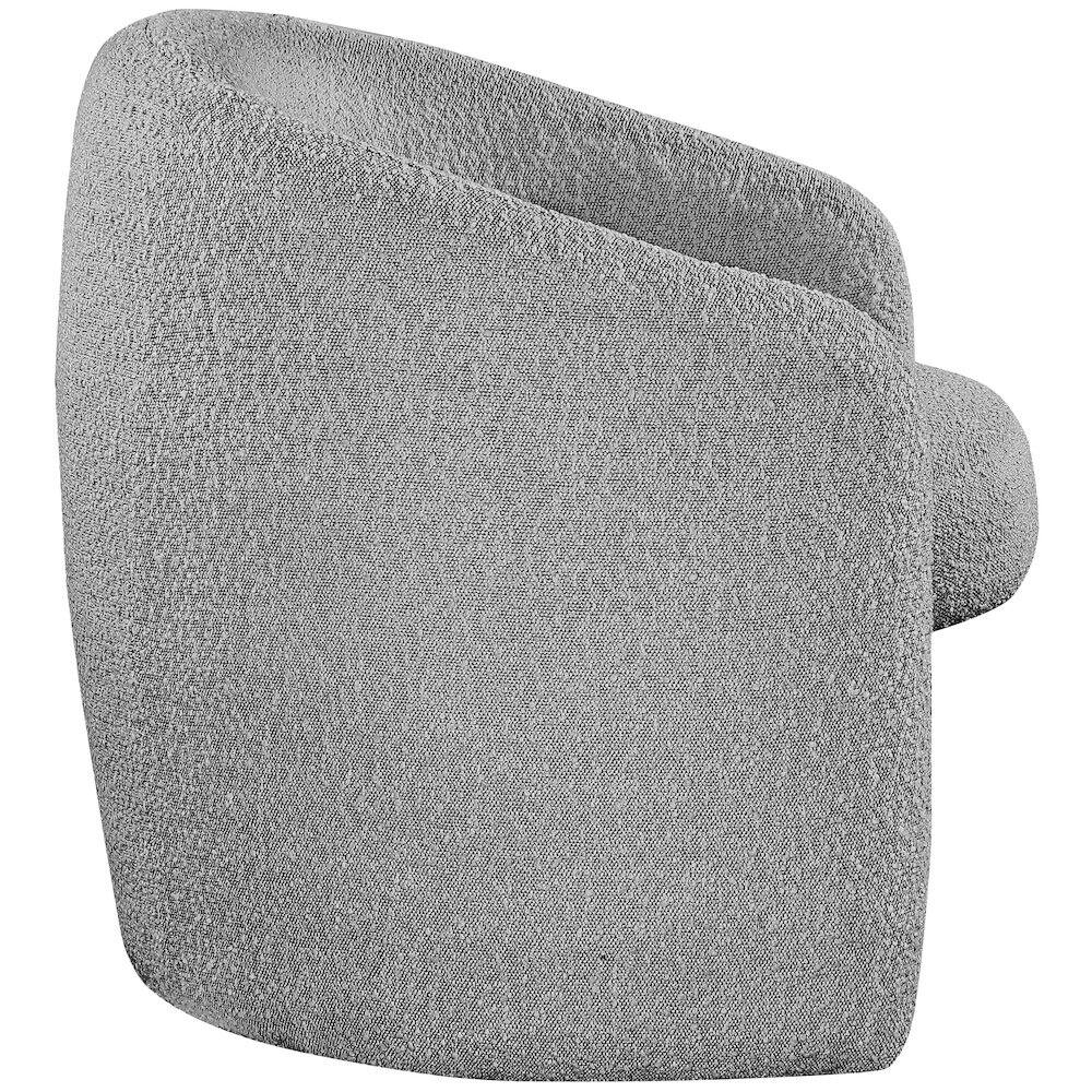 Alt View 3. Meridian Furniture - Acadia Grey Boucle Fabric Accent Chair - Grey.