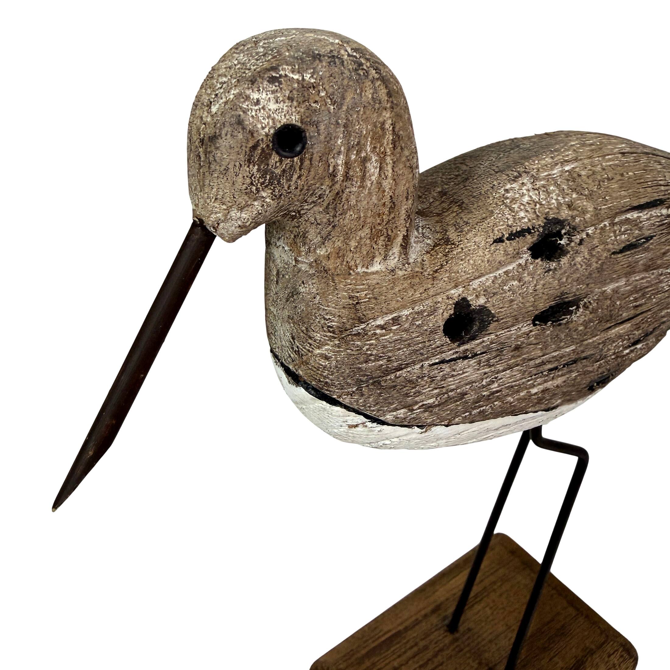 Alt View 8. Things2Die4 - Decorative Sea Bird Figurine Weathered Wood Metal Coastal Statue 10.75 In - Beige.