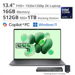 Dell - XPS 13 - 13.4” 2K Laptop - Intel Core Ultra 7 256V 2024 - 16GB Memory - 512 GB Storage - Copilot+ PC - Graphite