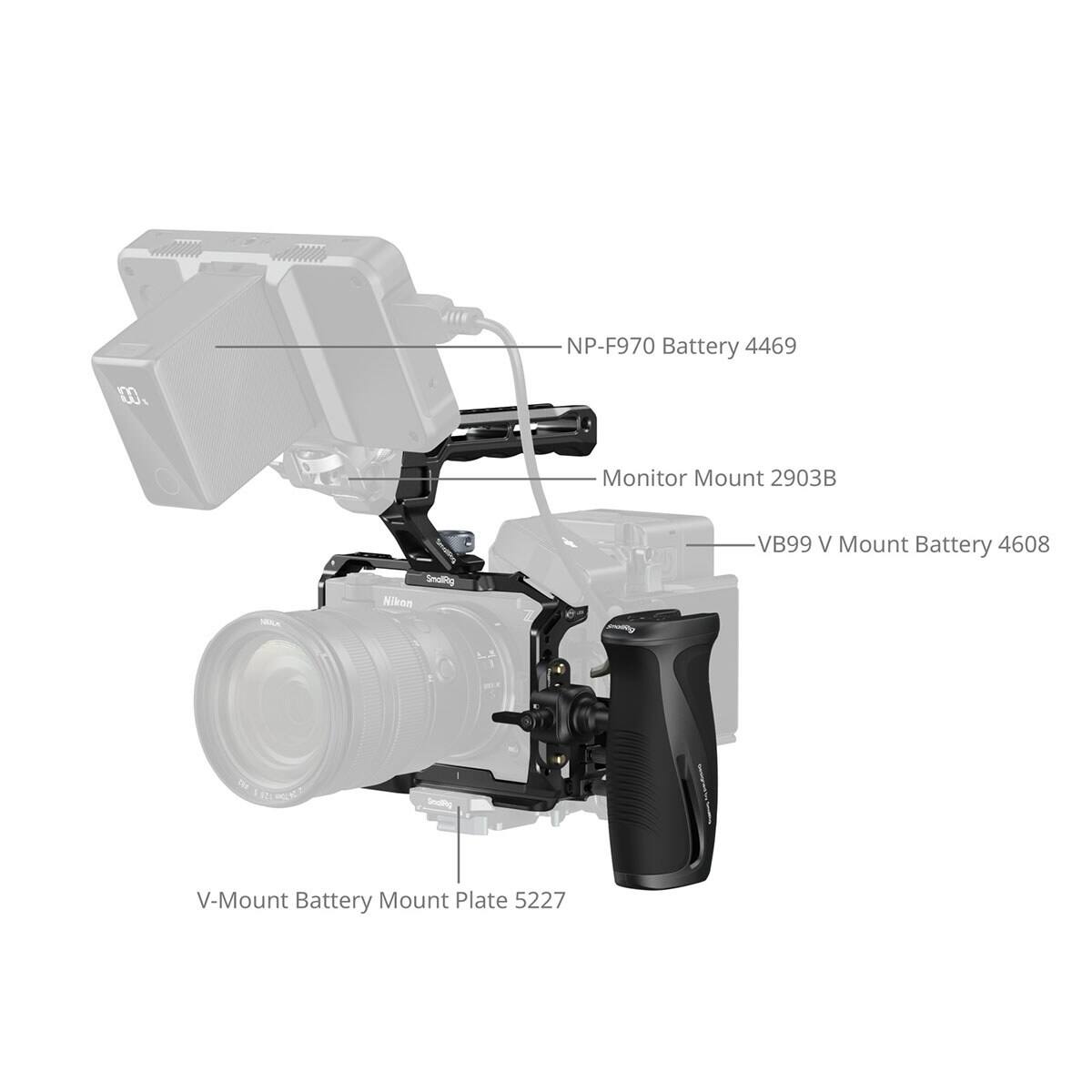 NP-F970 Battery 4469  
Monitor Mount 2903B  
VB99 V Mount Battery 4608  
V-Mount Battery Mount Plate 5227