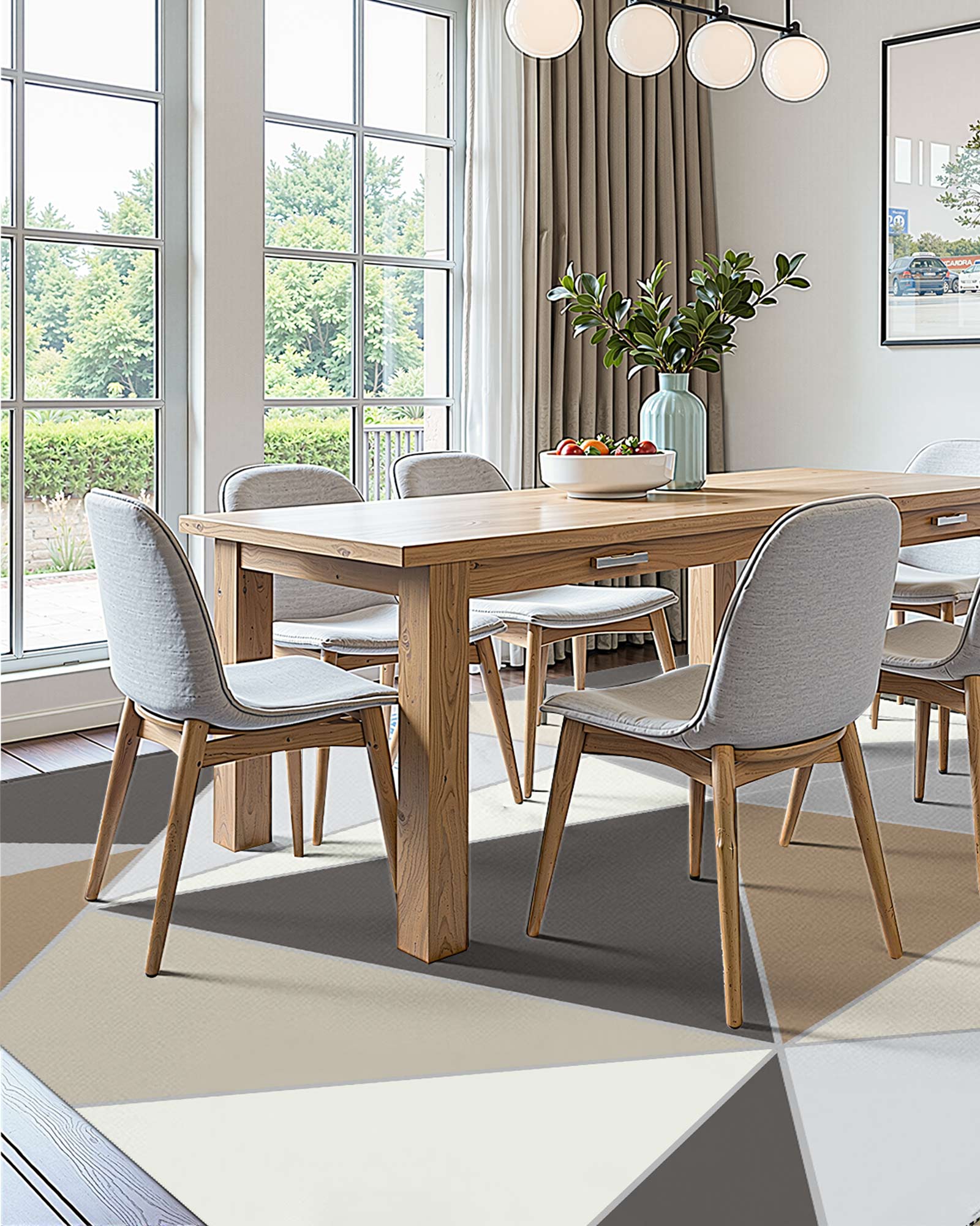 Alt View 1. VEVOR - Area Rug, 5 x 7 ft Large Washable Rug, Non-Slip and Tear-Resistant Soft Carpet, Pet & Child Friendly Modern Area Rugs - Charcoal Gray.