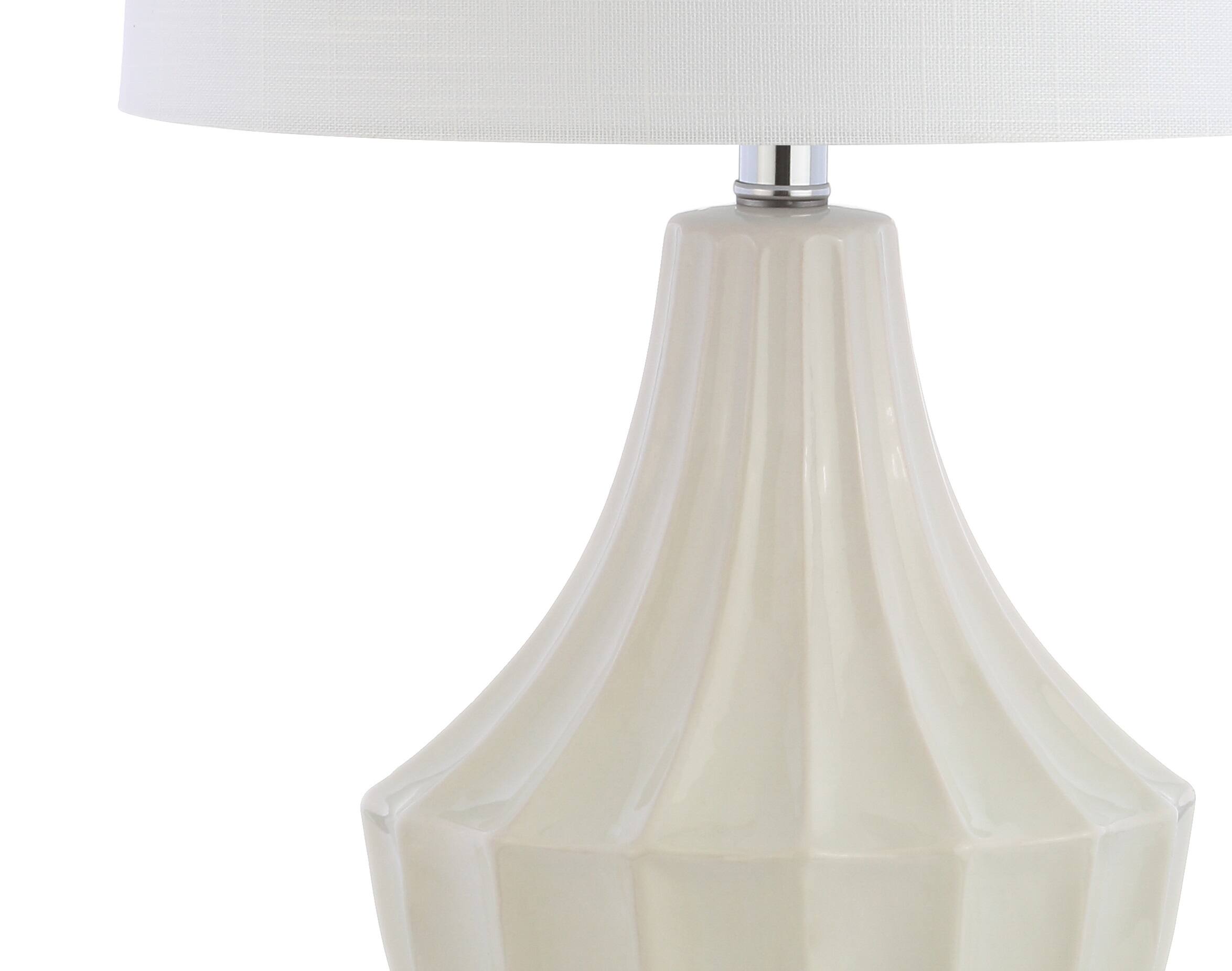 Alt View 6. Jonathan Y - Tate 24.5" Ceramic LED Table Lamp, Cream - Cream.