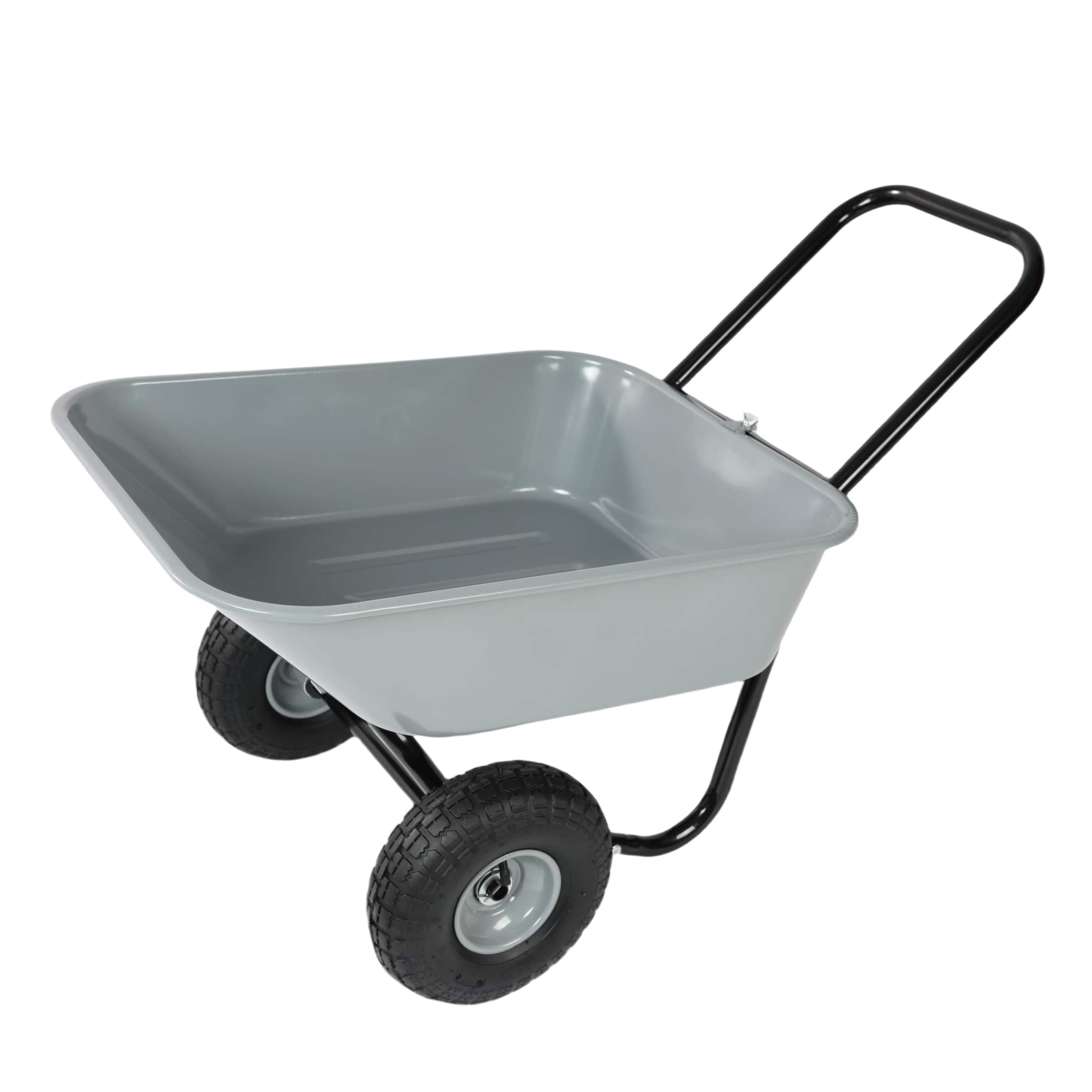 COWLOWN - 2 Wheel Garden Cart 10in Pneumatic Wheels - Gray