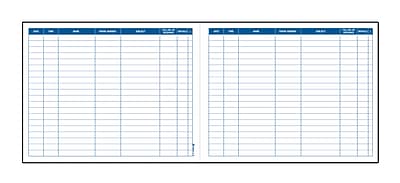 Alt View 1. Adams - Record Book, 8 Columns, 11" x 8.5", 50 Sheets/Book - White.