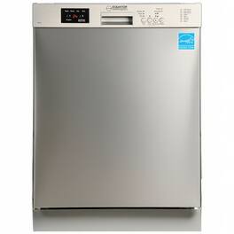 Equator - 24 inch Built-In Dishwasher Front Control 14 place 3.4g Sanitize 51 dB Heating Element Energy Star 110V ADA - Stainless Steel